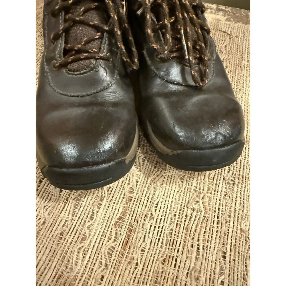 Timberland Boys Brown Mid‎ Waterproof Hiking Boots Shoes  Size 12